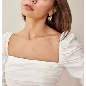 Reformation 'Joi' White Top Size 0